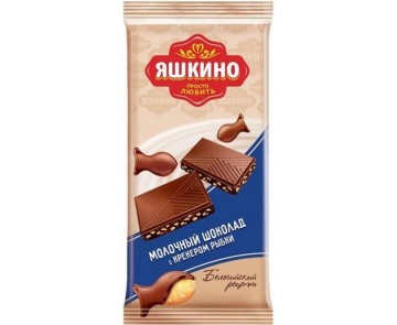 «Яшкино», шоколад молочный с крекером, 90 г