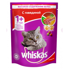 Whiskas® сухой корм для взрослых кошек, С говядиной 800гр