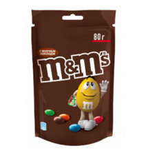 Драже M&MS C молочным шоколадом, 80г