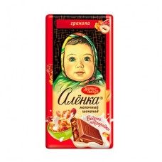 Шоколад Аленка Бодрая подзарядка с гранолой, Красный Октябрь, 90 гр.