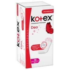 Прокладки Kotex DEO  (Ежедневные) 56 шт/уп. Super Slim
