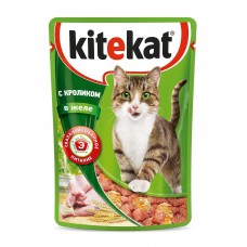 Корм влажный для кошек KiteKat 85г кролик в желе 