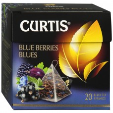 Чай Curtis Blue Berries Blues черный листовой с ароматом черной смородины 20 пакетиков по 1.8 г
