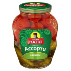 Ассорти овощное «Дядя Ваня» маринованное, огурцы и томаты, 1.8 кг