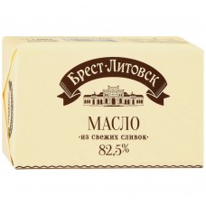 Масло Брест-Литовск сладкосливочное несоленое 82.5% 180 г