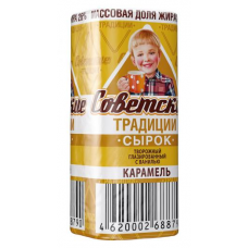 Сырок Советские традиции творожныйглазированный с ванилью в глазури со вкусом карамели 26% 45 г